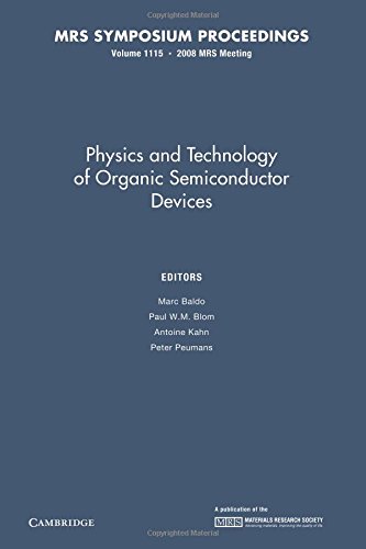Stock image for Physics And Technology Of Organic Semiconductor Devices V111 for sale by Iridium_Books