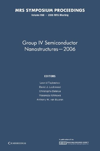 Stock image for Group IV Semiconductor Nanostructures " 2006: Volume 958 for sale by Revaluation Books