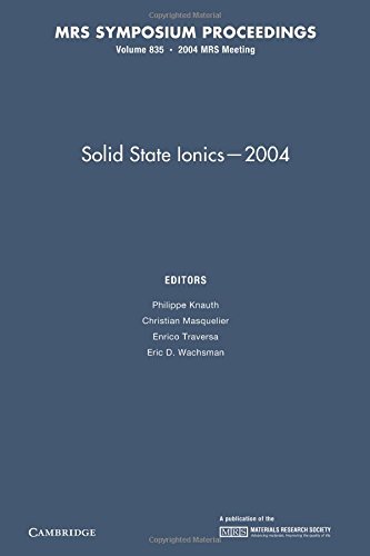 Imagen de archivo de Solid State Ionics - 2004 V835 Pb a la venta por Iridium_Books