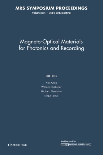 Imagen de archivo de Magneto-Optical Materials For Photonics And Recording V834 P a la venta por Iridium_Books