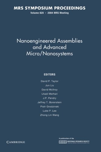 Imagen de archivo de Nanoengineered Assemblies And Advanced Micro/Nanosystems V82 a la venta por Iridium_Books
