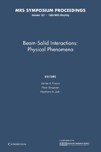 Imagen de archivo de Beam-Solid Interactions:: Physical Phenomena: Volume 157 a la venta por Revaluation Books