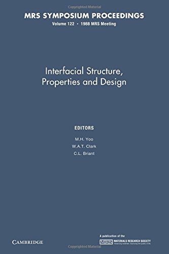 Beispielbild fr Interfacial Structure, Properties, and Design: Volume 122 zum Verkauf von Revaluation Books