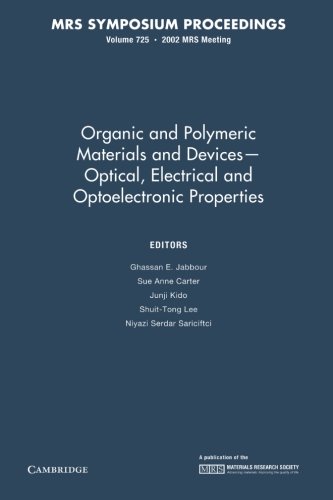 Stock image for Organic And Polymeric Materials And Devices Optical, Elect for sale by Iridium_Books