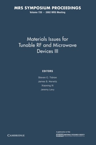Stock image for Materials Issues For Tunable Rf And Microwave Devices Iii V7 for sale by Iridium_Books