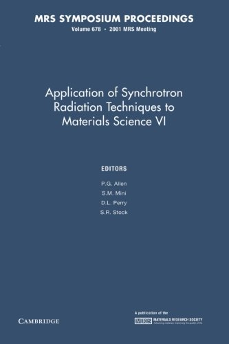 Imagen de archivo de Applications Of Synchrotron Radiation Techniques To Material a la venta por Iridium_Books