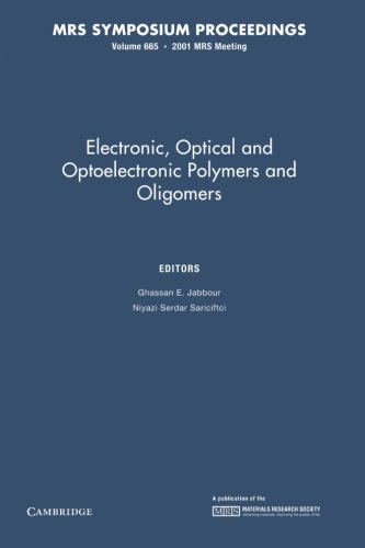 Stock image for Electronic, Optical And Optoelectronic Polymers And Oligomer for sale by Iridium_Books