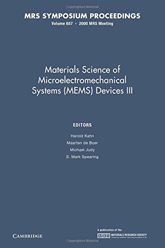 Beispielbild fr Materials Science of Microelectromechanical Systems (MEMS) Devices III: Volume 657 zum Verkauf von Revaluation Books