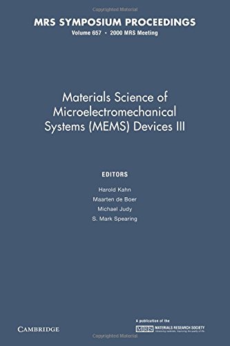 Stock image for Materials Science of Microelectromechanical Systems (MEMS) Devices III: Volume 657 for sale by Revaluation Books