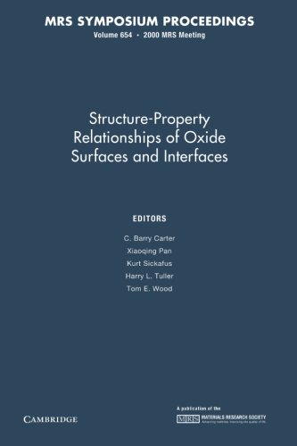 9781107412309: Structure-Property Relationships of Oxide Surfaces and Interfaces: Volume 654 (MRS Proceedings)