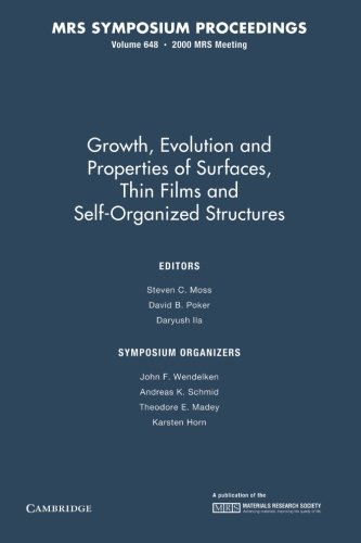 Stock image for Growth, Evolution And Properties Of Surfaces, Thin Films, An for sale by Iridium_Books