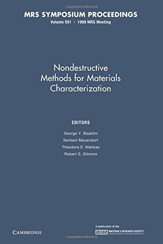 Imagen de archivo de Nondestructive Methods For Materials Characterization V591 P a la venta por Iridium_Books