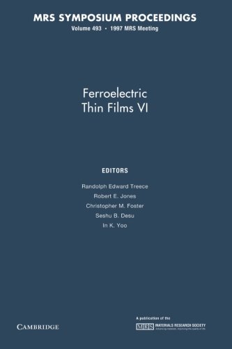 Stock image for Ferroelectric Thin Films Vi V493 Pb for sale by Iridium_Books