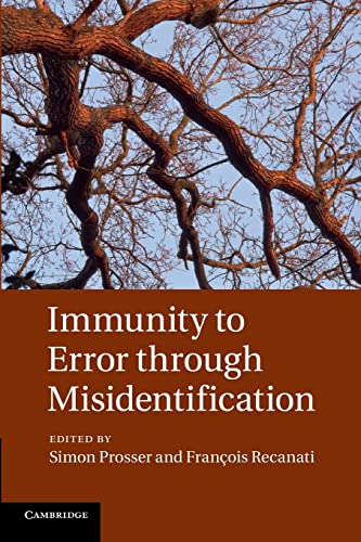 Beispielbild fr Immunity to Error through Misidentification: New Essays zum Verkauf von Lucky's Textbooks