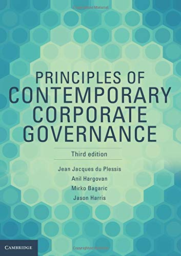Beispielbild fr Principles of Contemporary Corporate Governance zum Verkauf von Labyrinth Books
