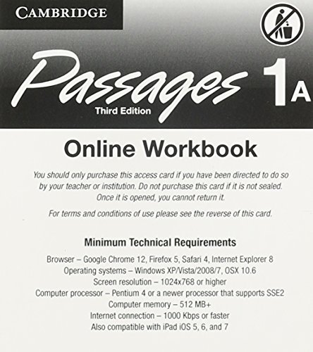 Imagen de archivo de Passages Level 1 Online Workbook A Activation Code Card a la venta por Books Unplugged