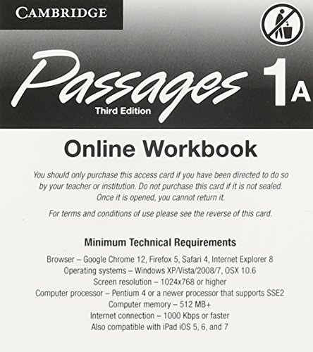 9781107446960: Passages Level 1 Online Workbook A Activation Code Card