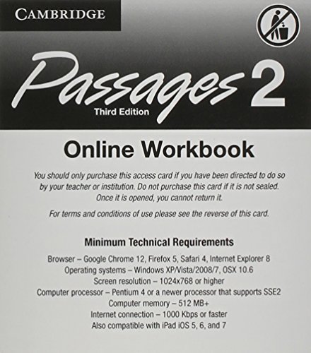 Beispielbild fr Passages Level 2 Online Workbook Activation Code Card zum Verkauf von Blackwell's