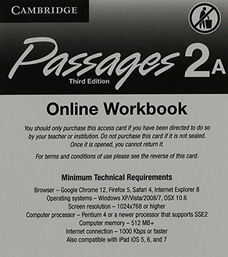 Beispielbild fr Passages Level 2 Online Workbook A Activation Code Card zum Verkauf von Blackwell's