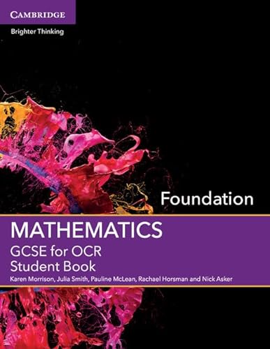 Stock image for GCSE Mathematics for OCR Foundation Student Book for sale by AMM Books