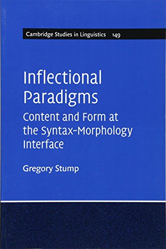 Imagen de archivo de Inflectional Paradigms a la venta por Blackwell's