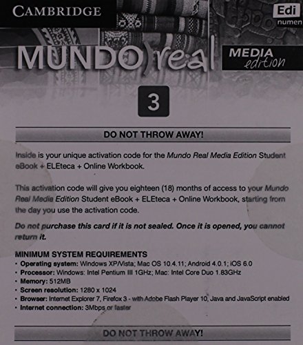 Stock image for Mundo Real Level 3 Ebook for Student + Eleteca Access and Online Workbook Activation Card: Media Edition for sale by Lucky's Textbooks