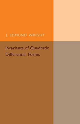 9781107493933: Invariants of Quadratic Differential Forms (Cambridge Tracts in Mathematics)