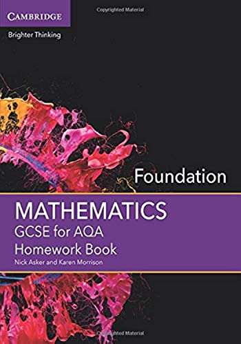 Beispielbild fr GCSE Mathematics for AQA Foundation Homework Book (GCSE Mathematics AQA) zum Verkauf von MusicMagpie