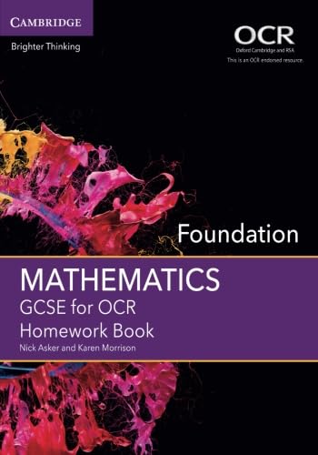 Stock image for GCSE Mathematics for OCR Foundation Homework Book (GCSE Mathematics OCR) for sale by AwesomeBooks