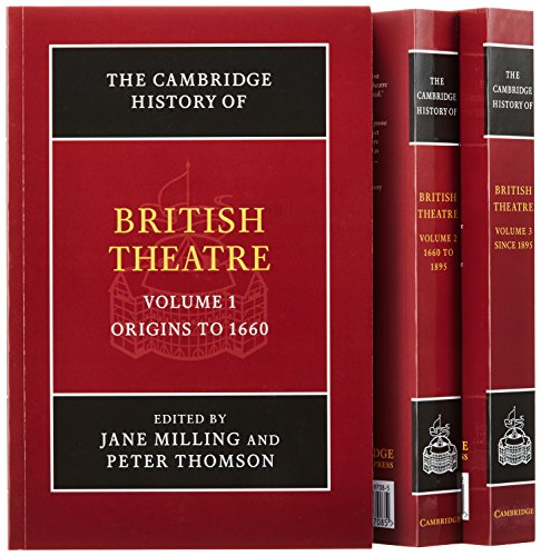 Imagen de archivo de The Cambridge History of British Theatre 3 Volume Paperback Set (3 Paperback books) a la venta por Revaluation Books