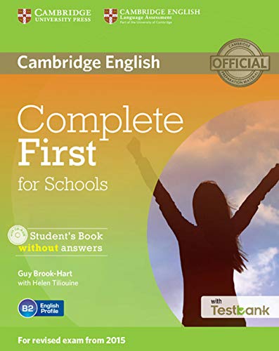 Imagen de archivo de Complete First for Schools Student's Book without Answers with CD-ROM with Testbank a la venta por AwesomeBooks