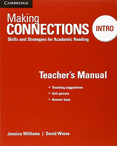 9781107516090: Making Connections Intro Teacher's Manual: Skills and Strategies for Academic Reading
