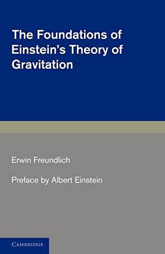 Stock image for The Foundations of Einstein's Theory of Gravitation for sale by Chiron Media