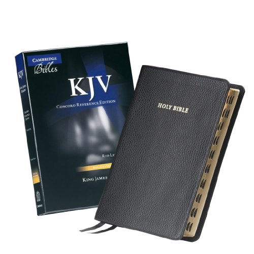 Stock image for KJV Concord Reference Bible, Black Calf Split Leather, Red-letter Text, Thumb Index, KJ564:XRI for sale by Lakeside Books