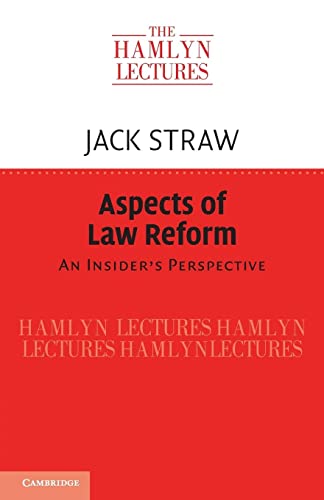 9781107618169: Aspects of Law Reform: An Insider's Perspective (The Hamlyn Lectures)