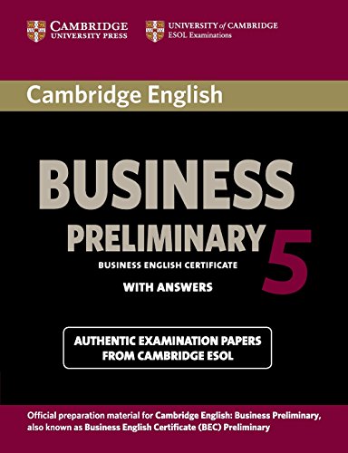 Beispielbild fr Cambridge English Business 5 Preliminary Student's Book with Answers (BEC Practice Tests) zum Verkauf von medimops