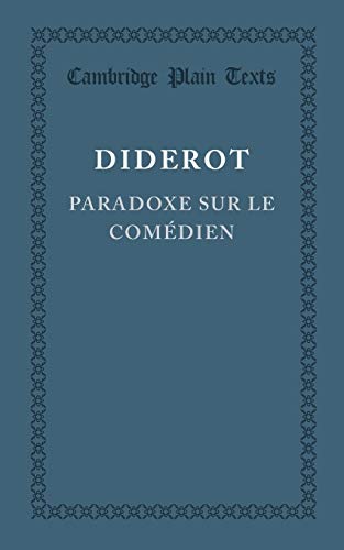 9781107638563: Paradoxe sur le Comedien (Cambridge Plain Texts) (French Edition)