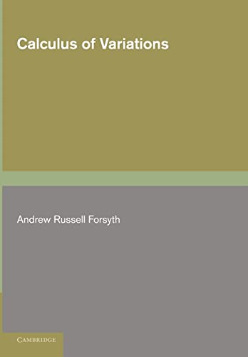 Calculus of Variations (9781107640832) by Forsyth, Andrew Russell