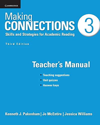 Beispielbild fr Making Connections Level 3 Teachers Manual: Skills and Strategies for Academic Reading zum Verkauf von New Legacy Books