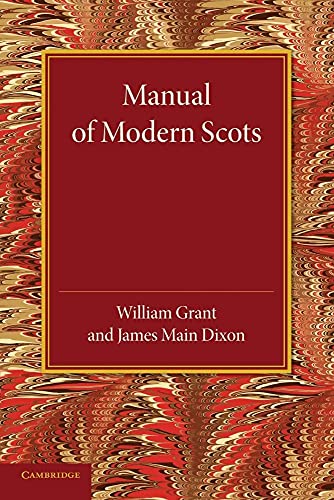 Stock image for Manual of Modern Scots for sale by Revaluation Books