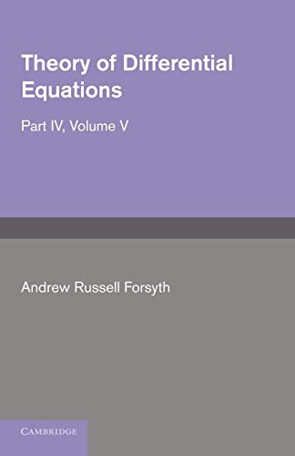 Stock image for Theory of Differential Equations 6 Volume Set: Theory of Differential Equations, Part IV, Volume V: Partial Differential Equations: Volume 5 for sale by Chiron Media