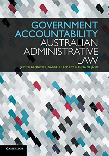 Beispielbild fr Government Accountability: Australian Administrative Law zum Verkauf von AMM Books