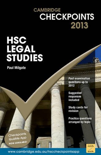 Imagen de archivo de Study Guide: Cambridge Checkpoints Hsc Legal Studies 2013 a la venta por Revaluation Books