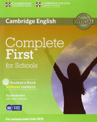 9781107675162: Complete first for schools. Student's book without answers with CD-ROM [Lingua inglese]