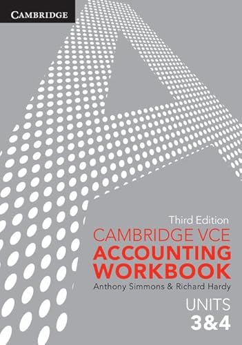 Beispielbild fr Cambridge VCE Accounting Units 3 and 4 Workbook zum Verkauf von Reuseabook