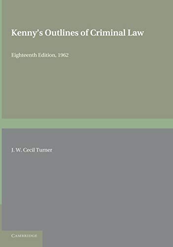 9781107675919: Kenny's Outlines of Criminal Law