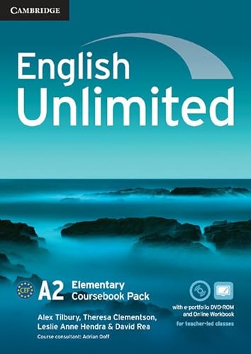 English Unlimited Elementary Coursebook with e-Portfolio and Online Workbook Pack (9781107677456) by Tilbury, Alex; Clementson, Theresa; Hendra, Leslie Anne; Rea, David; Baigent, Maggie; Cavey, Chris; Robinson, Nick
