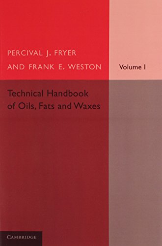 Stock image for Technical Handbook of Oils, Fats and Waxes: Volume 1 Chemical and General for sale by Revaluation Books