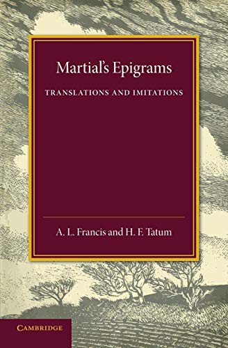 Beispielbild fr Martial's Epigrams: Translations And Imitations zum Verkauf von Chiron Media