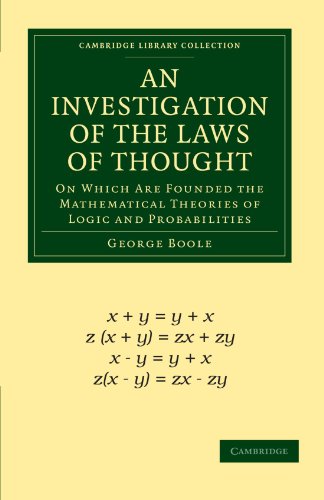 9781108001533: An Investigation of the Laws of Thought: On Which Are Founded the Mathematical Theories of Logic and Probabilities